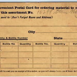 c1910s Swartchild Order Form Postal Card Jewelers Supply Advertising Chicago A28