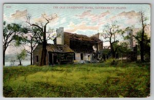 Iowa Old Davenport Home Government Island Postcard A27