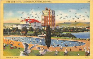 Oakland California 1940s Postcard Wild Game Sanctuary Lakeside Park