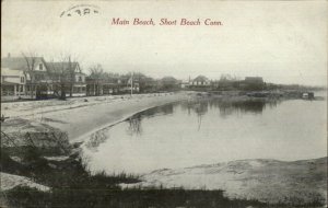 Short Beach CT Main Beach Homes 1908 Used Postcard