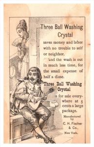 Trade card  New York  Three ball Washing Crystal, Victorian Lovers