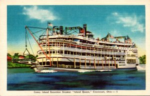 Ohio Cincinnatio Coney Island Excursion Steamer Island Queen Dexter Press