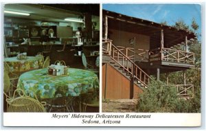 SEDONA, AZ Arizona ~ Meyers' HIDEAWAY RESTAURANT c1960s Coconino County Postcard