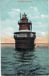 North Kingstown Plum Beach Lighthouse Light 1912 RI 