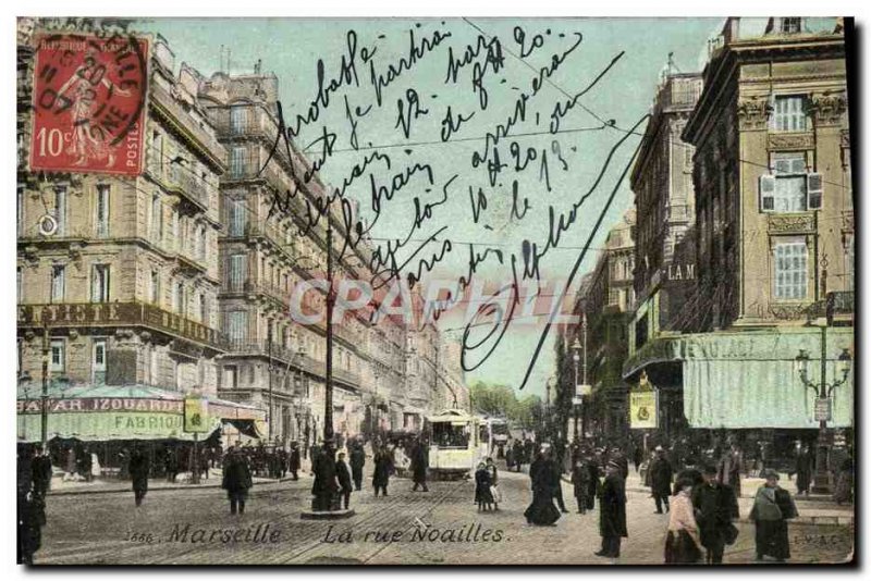 Old Postcard Marseille La Rue Noailles