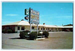c1950's Colonial Motel West Entrance Driveway View Gallup New Mexico NM Postcard