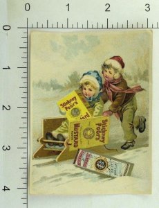 Stickney & poor's Mustards Spices & Extracts Children Snow Sled Boxes Winter P92
