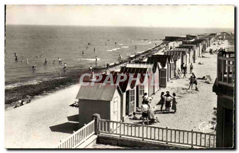 Postcard Modern Bernieres sur Mer Beach