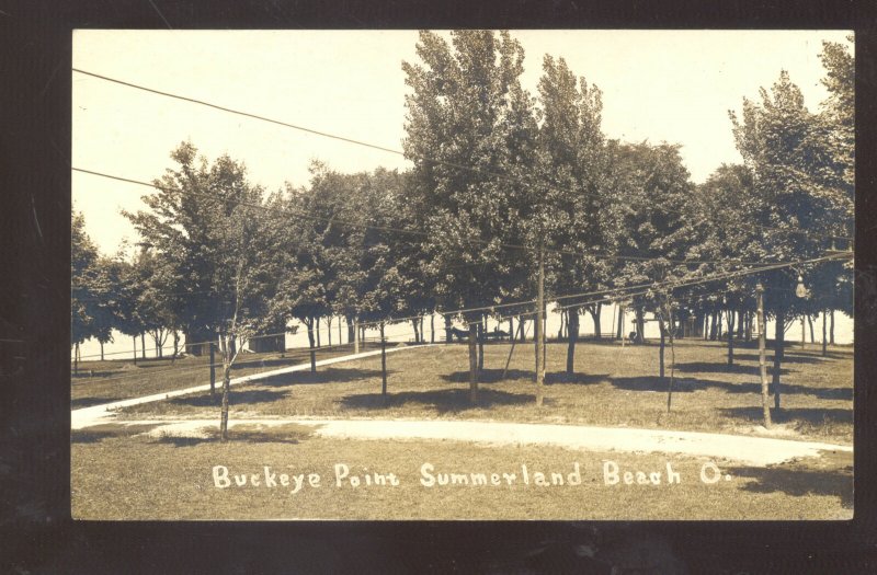 RPPC SUMMERLAND BEACH OHIO BUCKEYE POINT VINTAGE REAL PHOTO POSTCARD