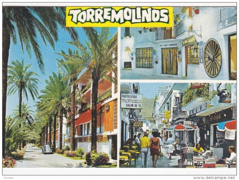 3-Views, Diner, Wagon Wheel, Costa Del Sol, Torremolinos, Spain, 1970s PU
