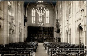 Mansfield College Chapel Interior View University of Oxford RPPC Postcard T18