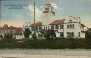 Everett WA County Court House c1915 Postcard