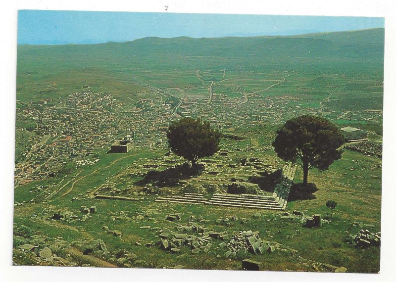 Bergama Turkey Zeus ve Bergama Pergamon Altar Ruins Continental Postcard 4X6