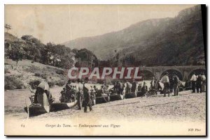 Old Postcard Gorges du Tarn Boarding the Yacht Vignes