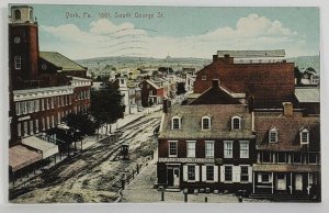 York Pa South George St As Seen 1861 to New Oxford Diehl Family 1911 Postcard S4