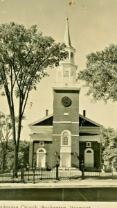 Postcard RPPC View of Unitarian Church in Burlington, VT. .  T7