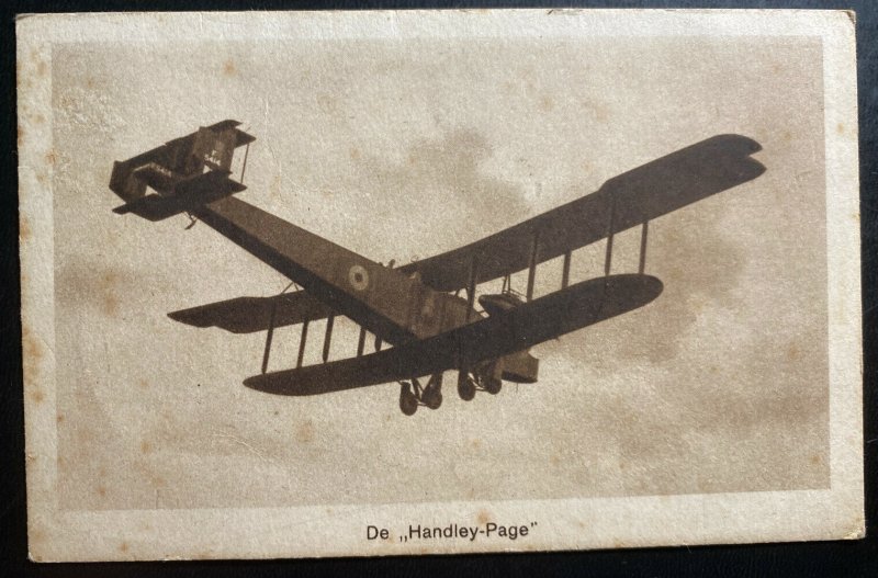 Mint Netherlands Real Picture Postcard Handley Page Biplane 1919
