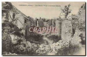 Old Postcard Germigny A Village Street Militaria