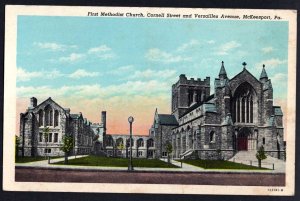 Pennsylvania MCKEESPORT First Methodist Church, Cornell and Versailles Avenue WB