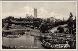 Crescent Park Moose Jaw SK Canada Lithograph Postcard H81