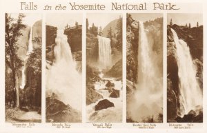 California The Falls In The Yosemite National Park Real Photo