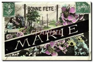 Old Postcard Fancy Marie Surname