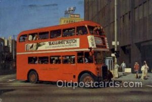 Two Decker, Long Beach, CA USA Bus 1970 crease left top corner, postal used