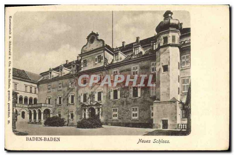 Old Postcard Baden Baden Neues Schloss