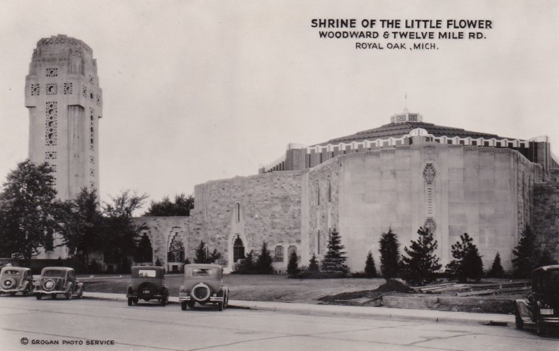 Michigan Royal Oak Shrine Of The Little Flower Real Photo