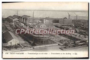 Postcard Old St Nazaire Transatlantic secbe wedge