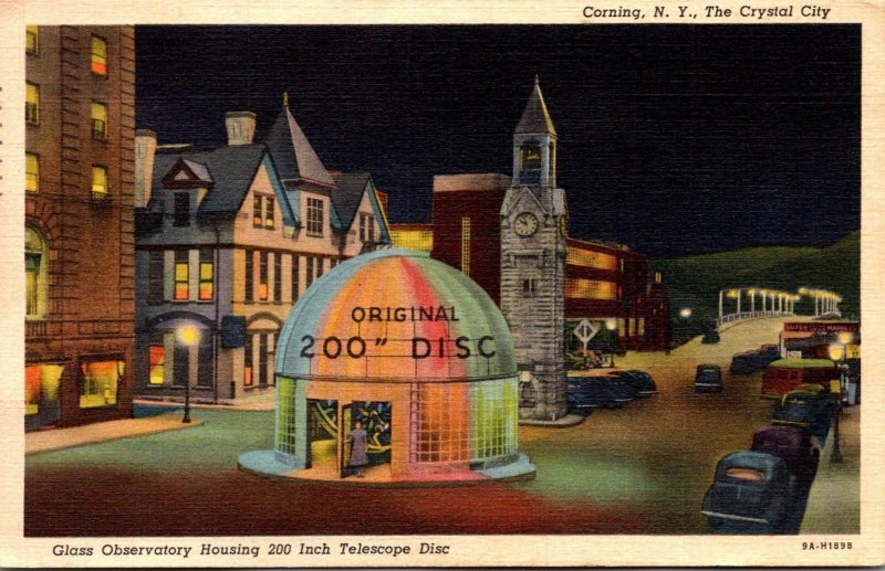 New York Corning The Glass Observatoty Housing 200 Inch Telescope Disc 1940 C...