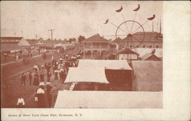 Syracuse NY State Fair FERRIS WHEEL c1910 Postcard