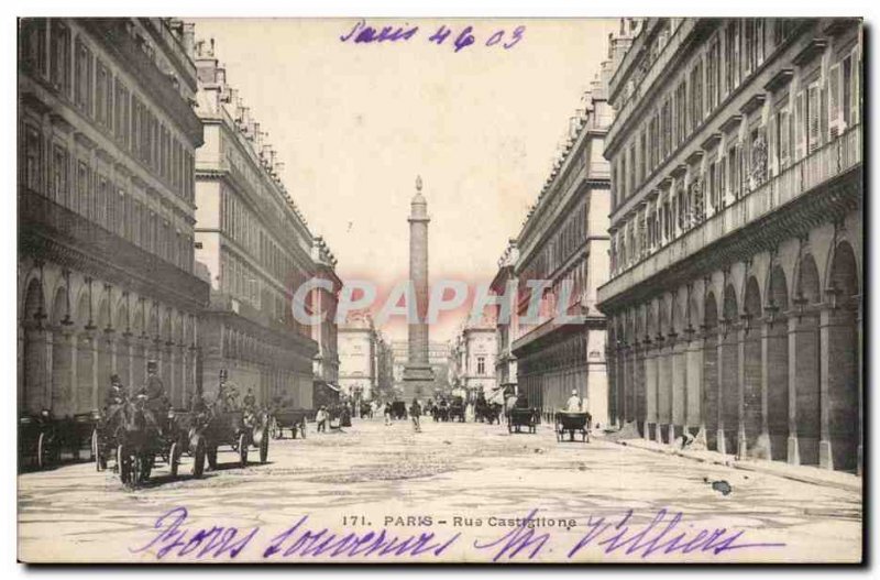 Paris Old Postcard Castiglione Street