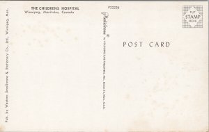Children's Hospital Winnipeg MB Manitoba Unused Vintage Postcard F30