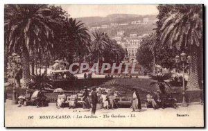Old Postcard Monaco Monte Carlo gardens
