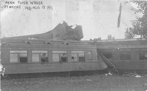 G18/ Fort Wayne Indiana RPPC Postcard c1911 Penn Railroad Disaster