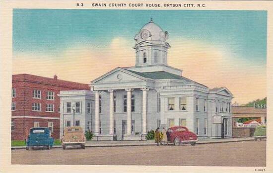 North Carolina Bryson City Swain County Court House Albertype