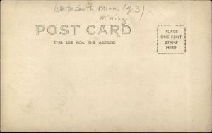 White Earth MN Minnesota (Written on Back) Mining Scene c1905 RPPC #3