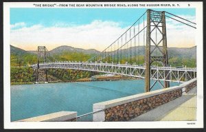 Bridge From Peekskill Bear Mountain Hwy over Hudson River New York Unused c1920s