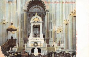 MEXICO~LA CATHEDRAL de NUESTRA Señora de GUADALUPE~INTERIOR VIEW POSTCARD 1900s