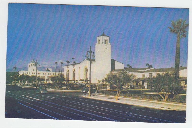 P2393, vintage postcard union station los angeles calif