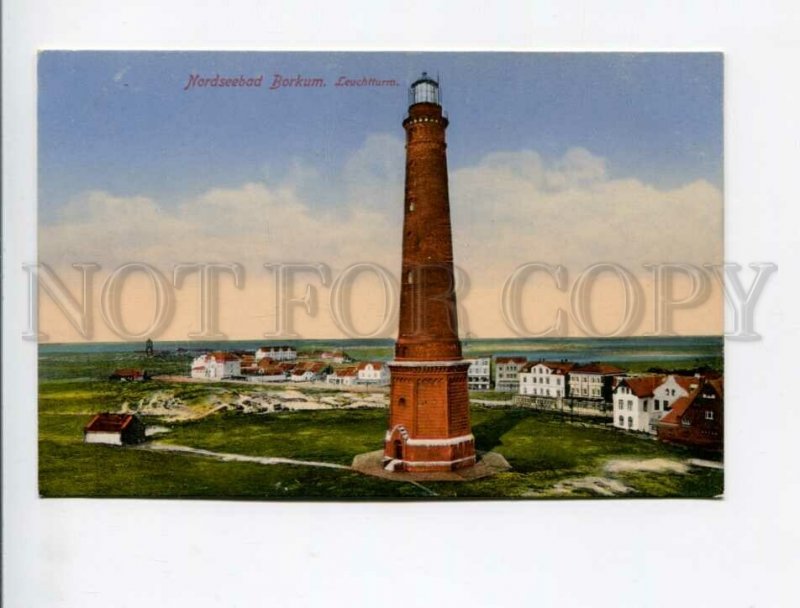 3173845 GERMANY Borkum LIGHTHOUSE Vintage postcard