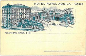 Vintage postcard - GENOA CITY: ADVERTISING: HOTEL ROYAL EAGLE-