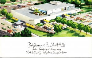 VINTAGE POSTCARD B. ALTMAN & CO. SHOPPING CONVENIENCE SHORT HILLS N.J. 1960s