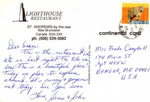 New Brunswick, Canada - Lighthouse Restaurant - St. Andrews-by-the-sea - c1980