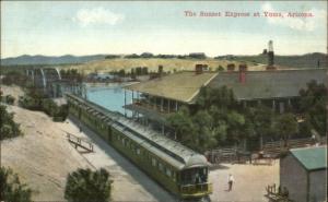 Yuma AZ RR Train Sunset Express c1910 Postcard