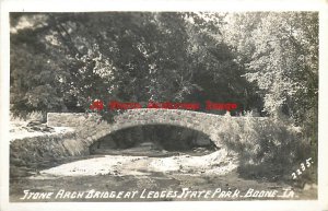 IA, Boone, Iowa, RPPC, Ledges State Park, Stone Arch Bridge, Photo No 2235