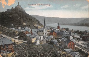 Braubach mit Marksburg Germany 1912 