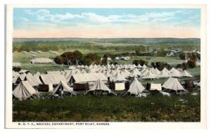 Early 1900s M.O.T.C. Medical Department, Fort Riley, KS Postcard