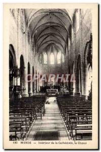 Old Postcard Mende Interior Of The Cathedral Choir